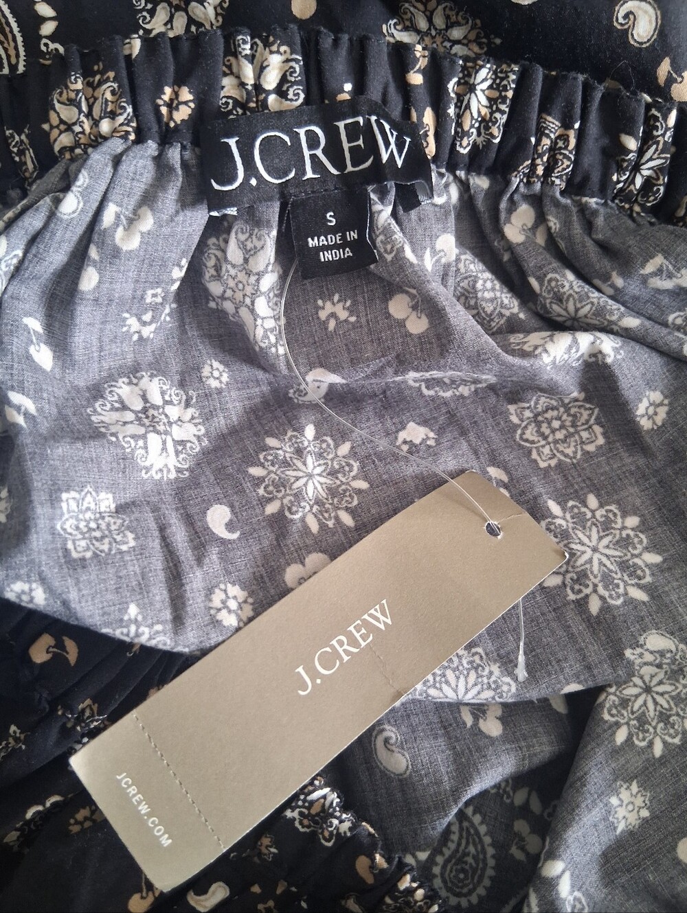 J. Crew Side-cutout halter dress in bandana-print cotton poplin Size S - Picture 10 of 12